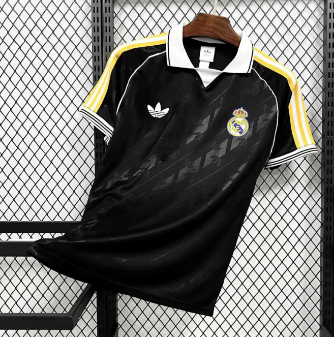 Real Madrid Inspired Black Football Kit – Premium Black Jersey